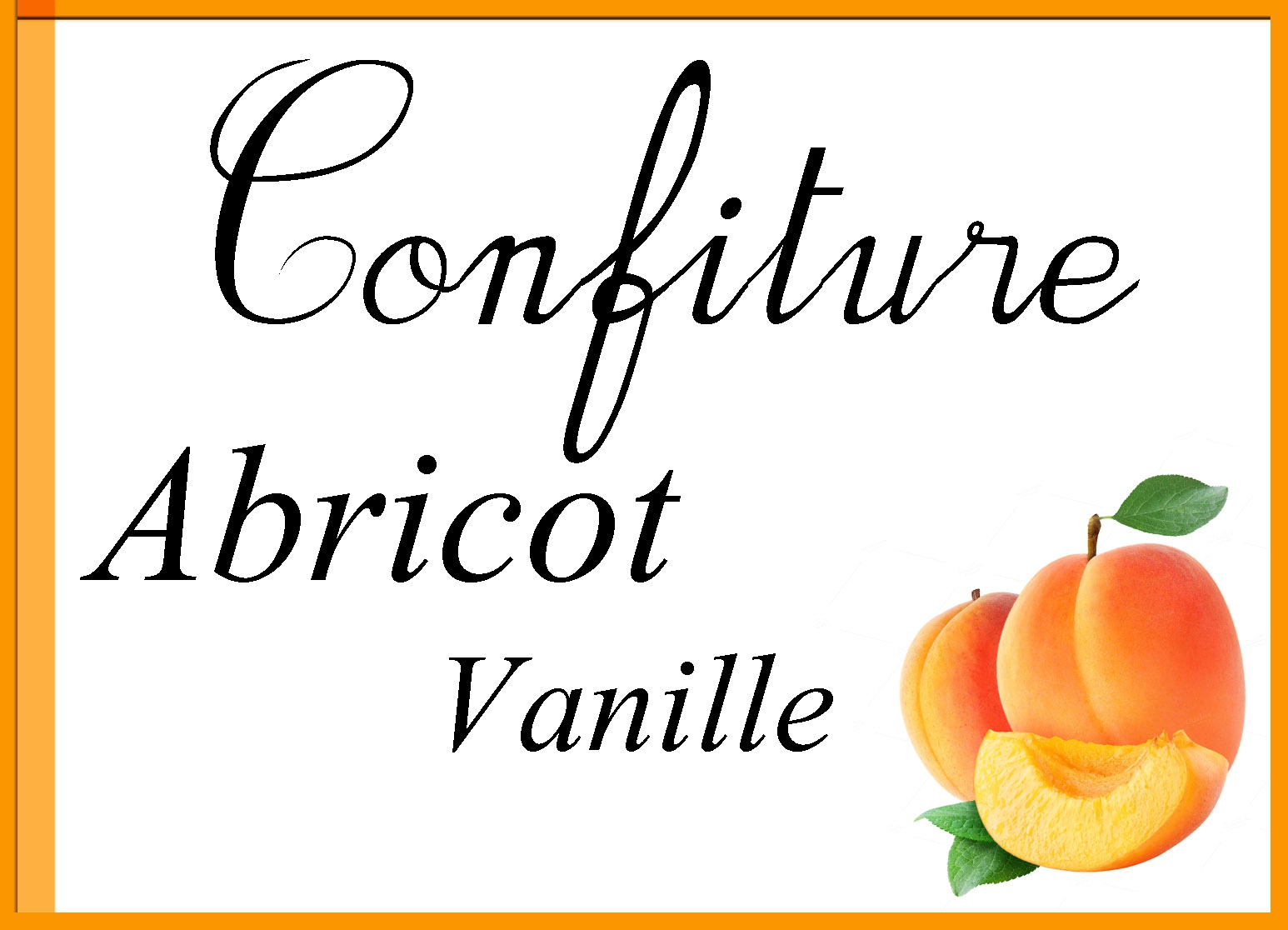 confiture abricot vanille