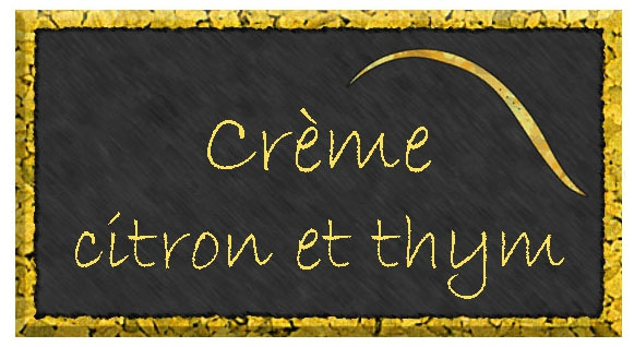 crème citron thym étiquette
