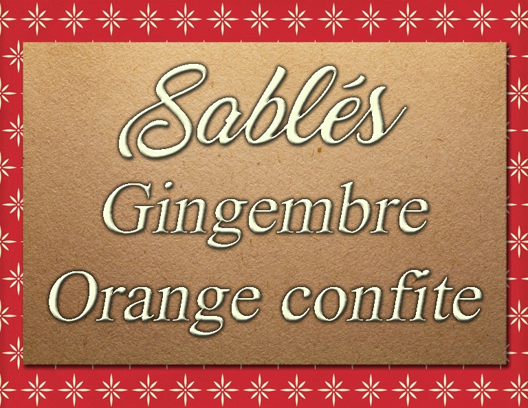 Etiquette sablés gingembre orange
