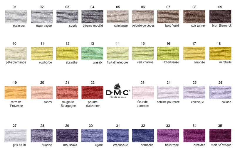 nuancier DMC nouvelles couleurs