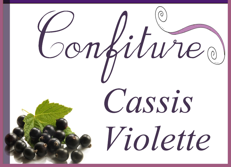 Confiture cassis violette : étiquettes - 123 Flo bricole