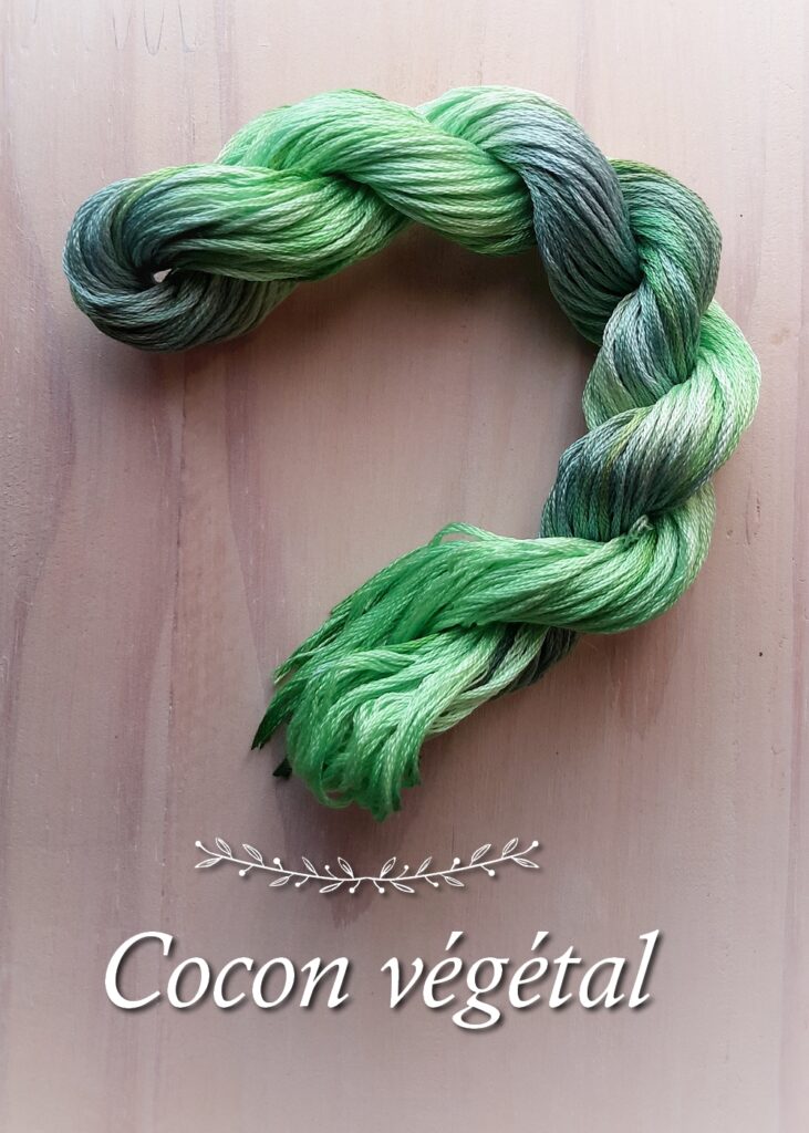 fil teinté nuancé vert