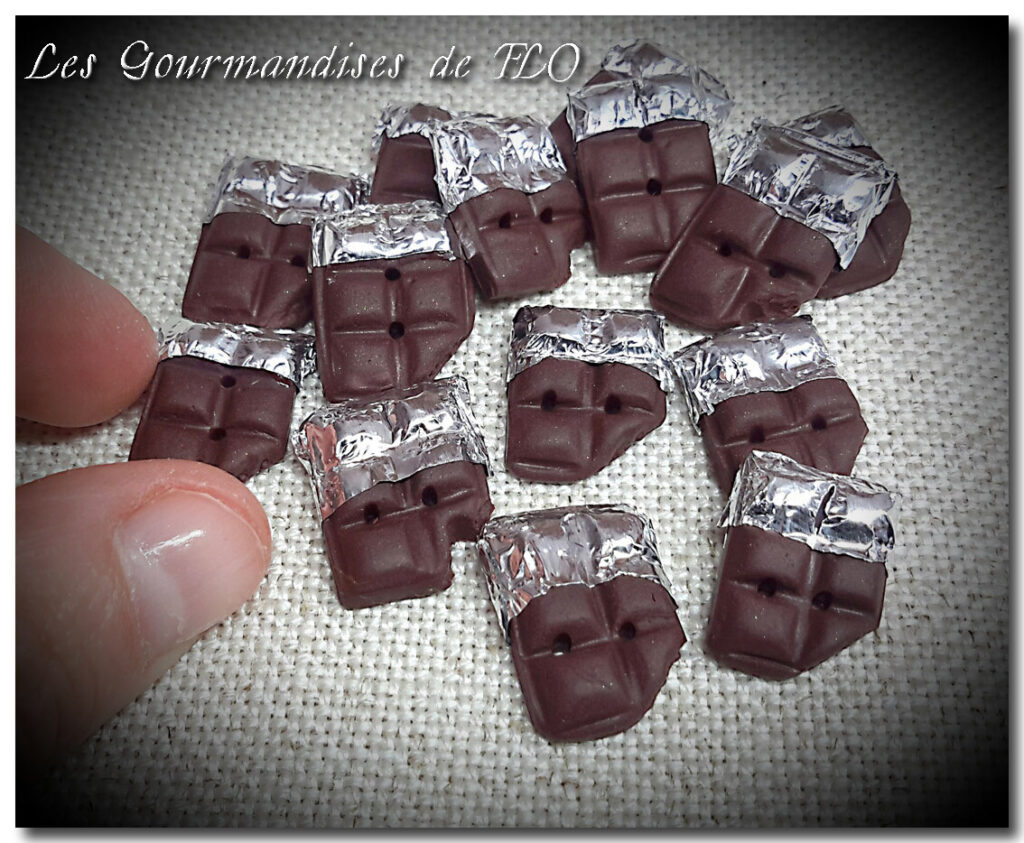 bouton fimo chocolat