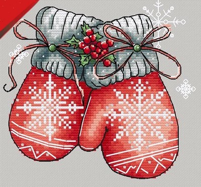 point croix noel moufle