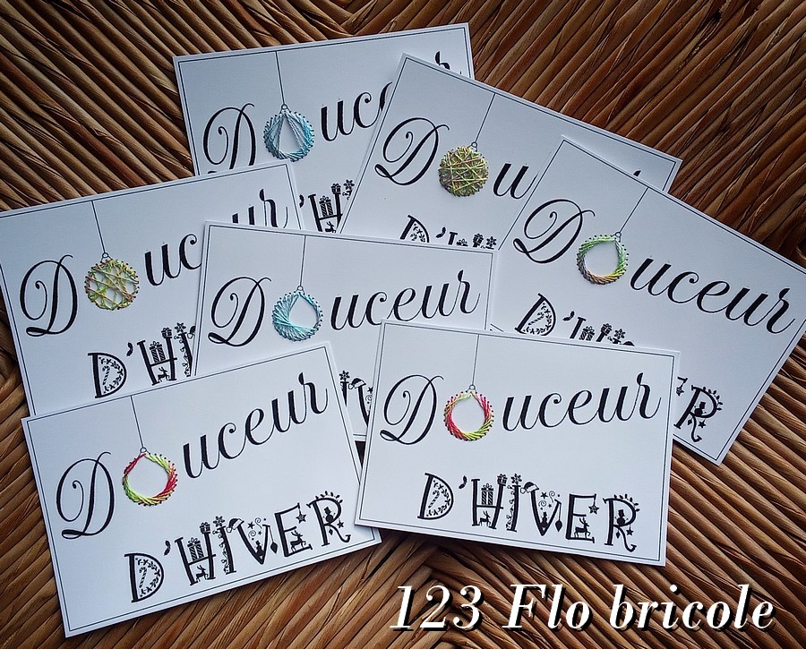 carte noël broderie papier