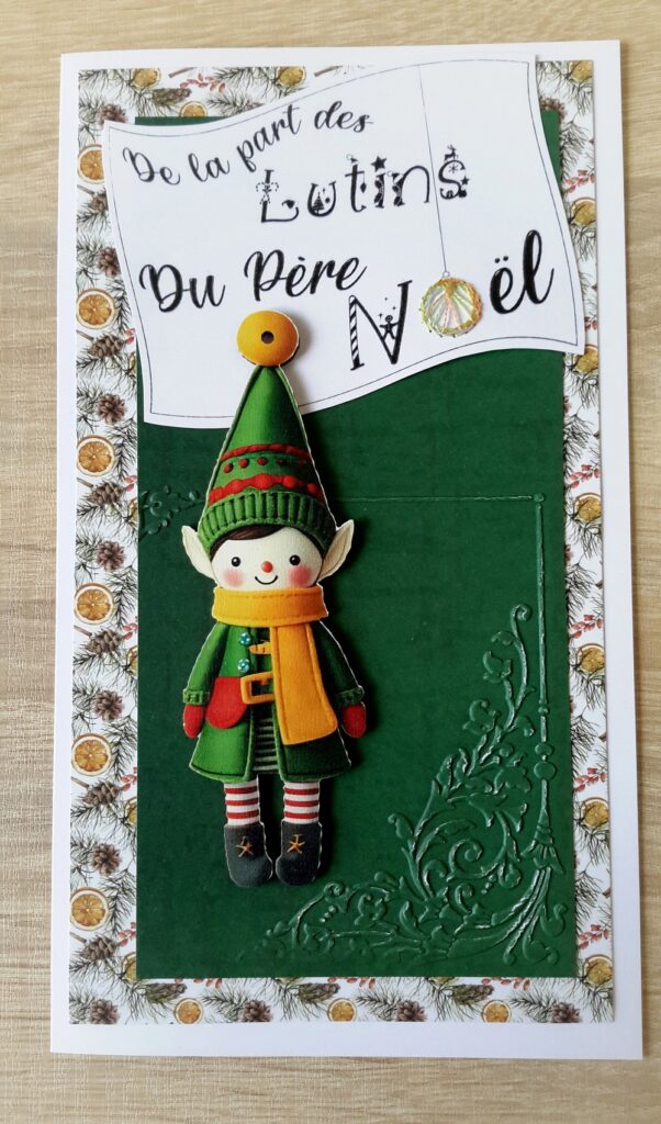 broderie papier noel facile