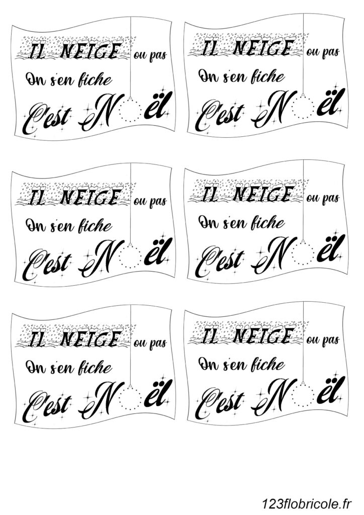 cartes noël brodées neige