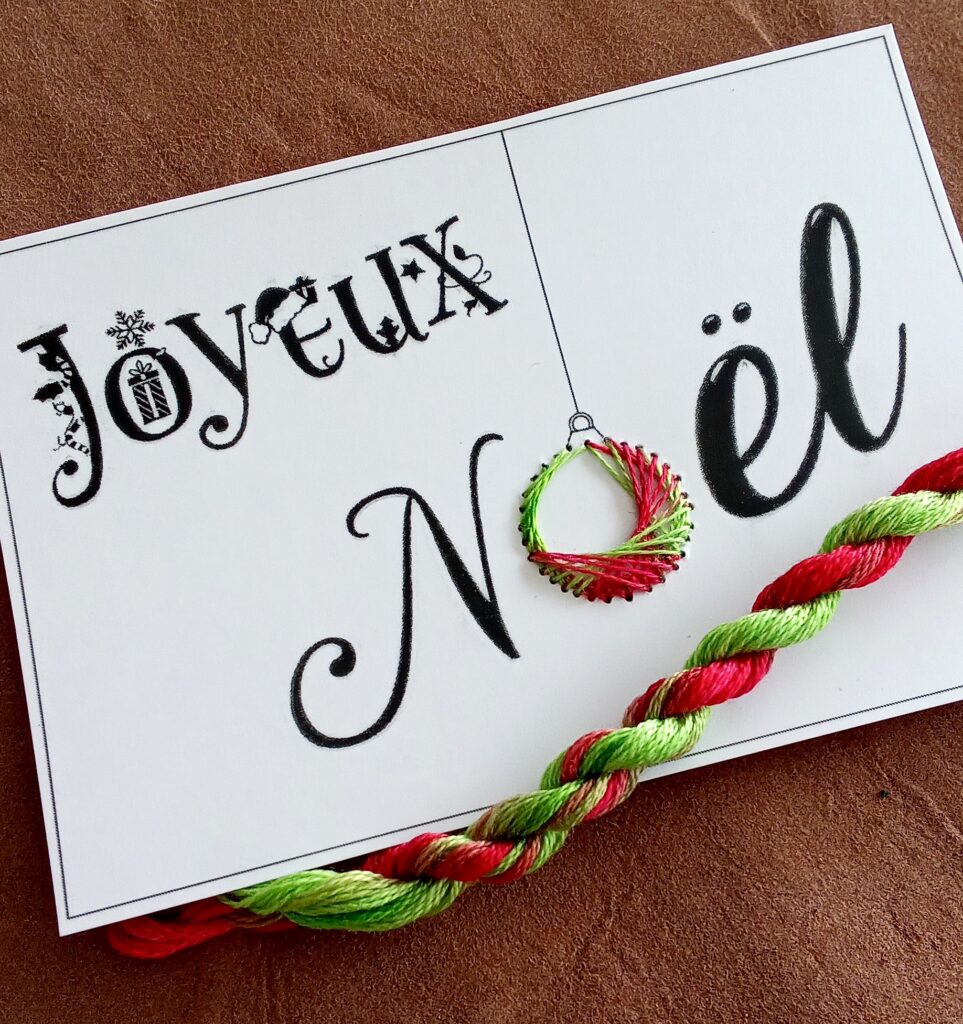 carte noël broderie free