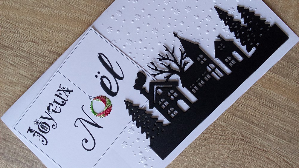 année cartes noël brodées