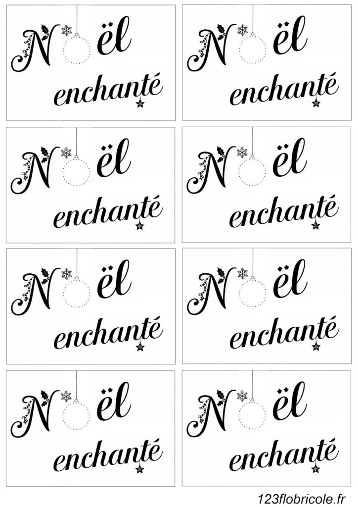 cartes noël broderie enchanté